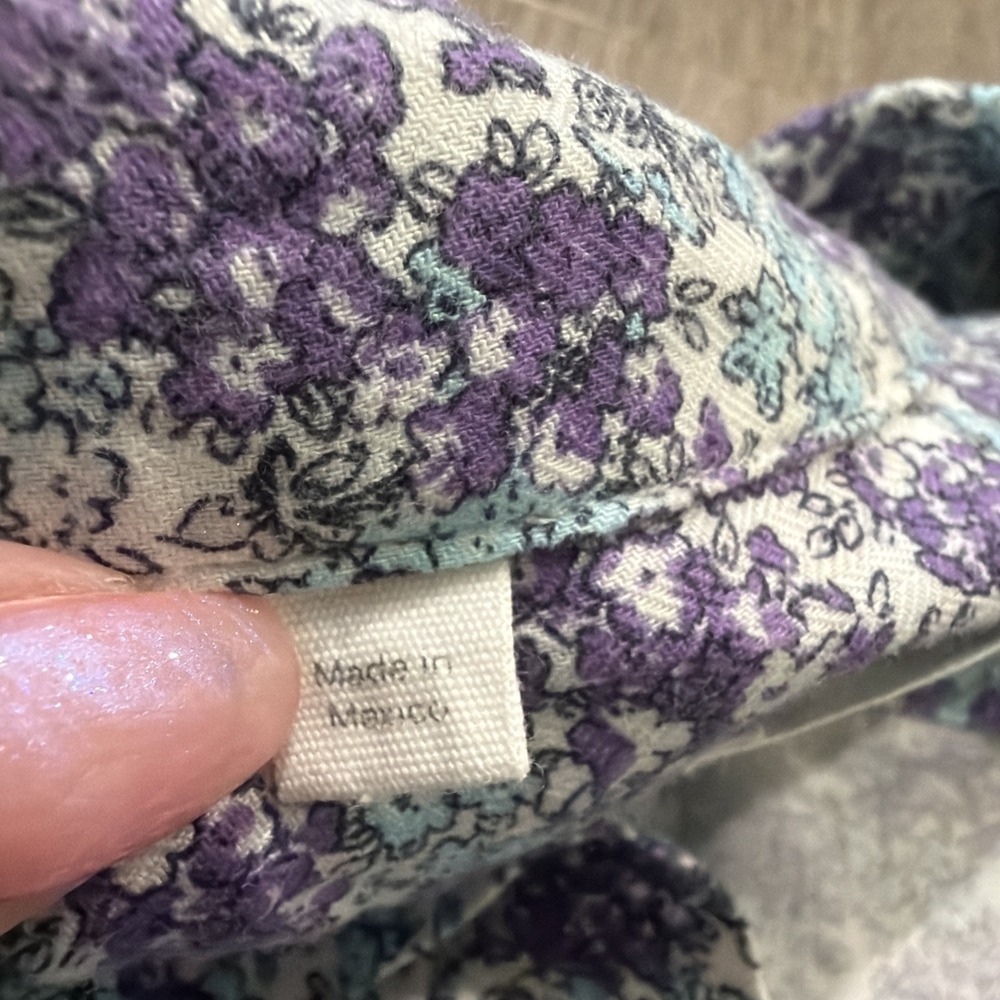 Grayson Clothiers Golfwear Women's Blue & Purple Floral Button-Up Hero Blouse 01 View 5